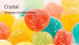  Presentation with sweet candy - Cool new presentation theme with candy store - sweet candies backdrop and a lemonade colored foreground