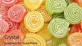  Presentation with jellies colorful candy and jelly - Slides with candy sweets - sweet jelly candies close up background and a  colored foreground