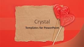  Presentation with valentines - PPT theme enhanced with candy-sweets-and-blank-greeting background and a coral colored foreground