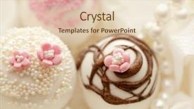  Presentation with candy - Colorful slide set enhanced with candy wedding - chocolate pralines backdrop and a  colored foreground