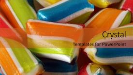  Presentation with candyland - Amazing PPT theme having candyland - macro image of sweet backdrop and a gold colored foreground