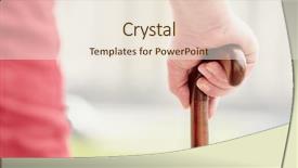  Presentation with cane - Cool new slides with cane - close up of walking stick backdrop and a sky blue colored foreground