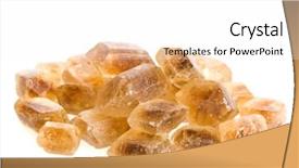  Presentation with crystal sugar - Beautiful presentation featuring cane brown sugar hill isolated backdrop and a white colored foreground