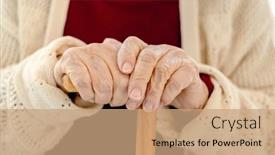  Presentation with cane - Beautiful PPT layouts featuring cane-in-hand-of-old backdrop and a coral colored foreground