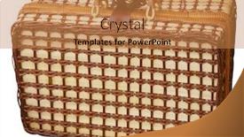  Presentation with hamper - Beautiful slides featuring cane picnic hamper isolated with clipping path backdrop and a coral colored foreground