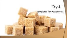 Presentation with sugar cane - Amazing PPT theme having cane sugar cubes isolated backdrop and a white colored foreground