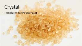  Presentation with crystal sugar - Presentation theme enhanced with cane sugar hill isolated background and a lemonade colored foreground