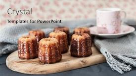  Presentation with french pastry - Slide deck consisting of canele-is-a-small-french background and a lemonade colored foreground