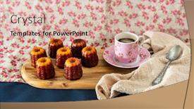  Presentation with french pastry - Beautiful theme featuring canele-is-a-small-french backdrop and a lemonade colored foreground