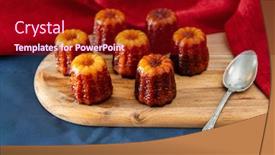  Presentation with french pastry - Presentation featuring canele-is-a-small-french background and a crimson colored foreground