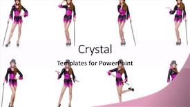  Presentation with cane - Amazing PPT theme having canes - beautiful woman with cane isolated backdrop and a pink colored foreground