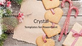  Presentation with candy canes - Theme enhanced with canes and snow fir tree background and a lemonade colored foreground