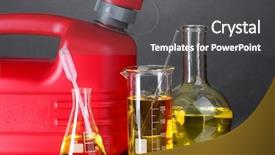  Presentation with test tubes - Slides enhanced with canister and fuel in test background and a dark gray colored foreground