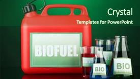  Presentation with vials - Presentation theme featuring canister and vials on green background and a  colored foreground