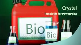  Presentation with vials - Amazing slide set having canister and vials on green backdrop and a forest green colored foreground