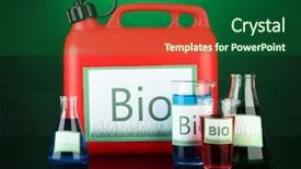  Presentation with vials - Colorful slide set enhanced with canister and vials on green backdrop and a forest green colored foreground