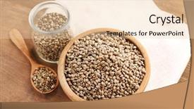  Presentation with hemp - Beautiful presentation design featuring cannabis - composition with hemp seeds backdrop and a lemonade colored foreground