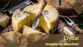  Presentation with cannabis - PPT layouts enhanced with cannabis - homemade cheeses on the wooden background and a tawny brown colored foreground