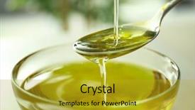  Presentation with hemp - Slides having cannabis - pouring hemp oil into glass background and a gold colored foreground