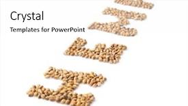  Presentation with hemp - Colorful slide deck enhanced with cannabis - word hemp made of seeds backdrop and a white colored foreground