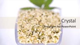  Presentation with nutritional value - PPT layouts consisting of cannabis plant - detail of scooper background and a lemonade colored foreground