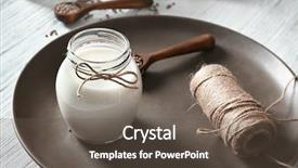  Presentation with hemp - Slide set enhanced with cannabis plant - jar with hemp milk background and a gray colored foreground