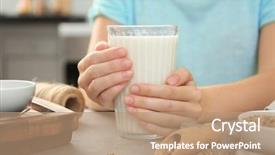  Presentation with hemp - Cool new PPT theme with cannabis plant - woman holding glass with hemp backdrop and a coral colored foreground