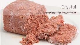  Presentation with beef - Colorful slides enhanced with canned corned beef sliced backdrop and a lemonade colored foreground