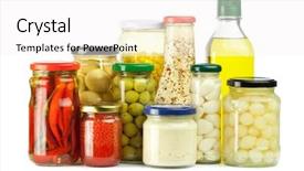  Presentation with canned food - Presentation with canned food - pickles isolated on white background background and a white colored foreground