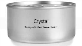  Presentation with canned food - Amazing slide set having canned food isolated backdrop and a light gray colored foreground