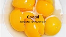  Presentation with syrup - Cool new presentation theme with canned fruit - bowl with peaches on syrup backdrop and a gold colored foreground