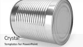  Presentation with food white layout - PPT theme having food can isolated on white background and a  colored foreground