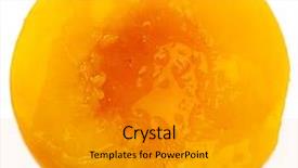  Presentation with wedding peach - Presentation theme featuring energy drink cans - peach syrup isolated background and a gray colored foreground