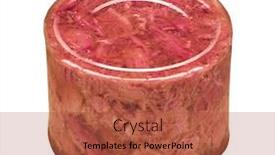  Presentation with canned meat - Beautiful presentation theme featuring canned meat backdrop and a red colored foreground