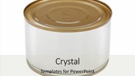  Presentation with canned food - Beautiful theme featuring empty canning jar - canned preserved food aluminum metal backdrop and a lemonade colored foreground