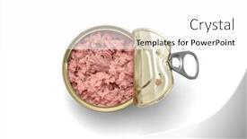  Presentation with canned fish - Slides enhanced with canned-tuna-fish-chunks background and a white colored foreground