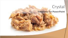  Presentation with canned fish - Slides having canned-tuna-fish-isolated background and a white colored foreground