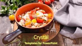  Presentation with salad - Amazing slide deck having  backdrop and a  colored foreground