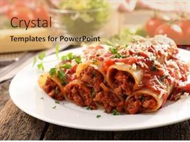 Cannelloni With Minced Beef PPT template 84 | CrystalGraphics