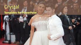  Presentation with gala - Colorful presentation theme enhanced with cannes-france-may-18-2019 backdrop and a violet colored foreground