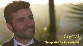  Presentation with oscar - Presentation design featuring cannes-france-may-26-oscar background and a tawny brown colored foreground