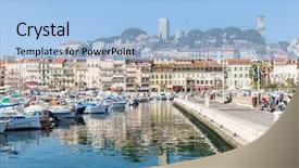  Presentation with quarter - Audience pleasing PPT layouts consisting of cannes le suquet old quarter backdrop and a light blue colored foreground