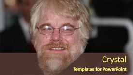  Presentation with actor - Presentation theme featuring cannes-may-23-actor-philip background and a violet colored foreground