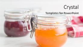  Presentation with canning - Presentation design having canning - fruity jam jelly in jar background and a white colored foreground