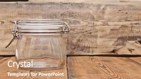  Presentation with canning - Slide set featuring homemade muesli bar with cereal background and a soft green colored foreground.