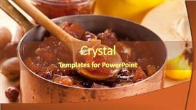  Presentation with canning - Presentation theme consisting of canning - quince marmalade in casserole background and a tawny brown colored foreground