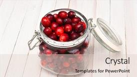  Presentation with fresh water - PPT theme with canning jar filled with fresh background and a lemonade colored foreground