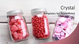  Presentation with canning jars - Theme having canning jars laying on their background and a white colored foreground