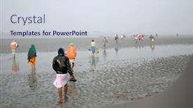  Presentation with canning - Audience pleasing presentation theme consisting of canning-town-west-bengal-india backdrop and a sky blue colored foreground