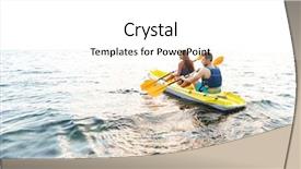  Presentation with catholic couple silhouette of young - PPT layouts with canoe ride - attractive young couple kayaking background and a white colored foreground